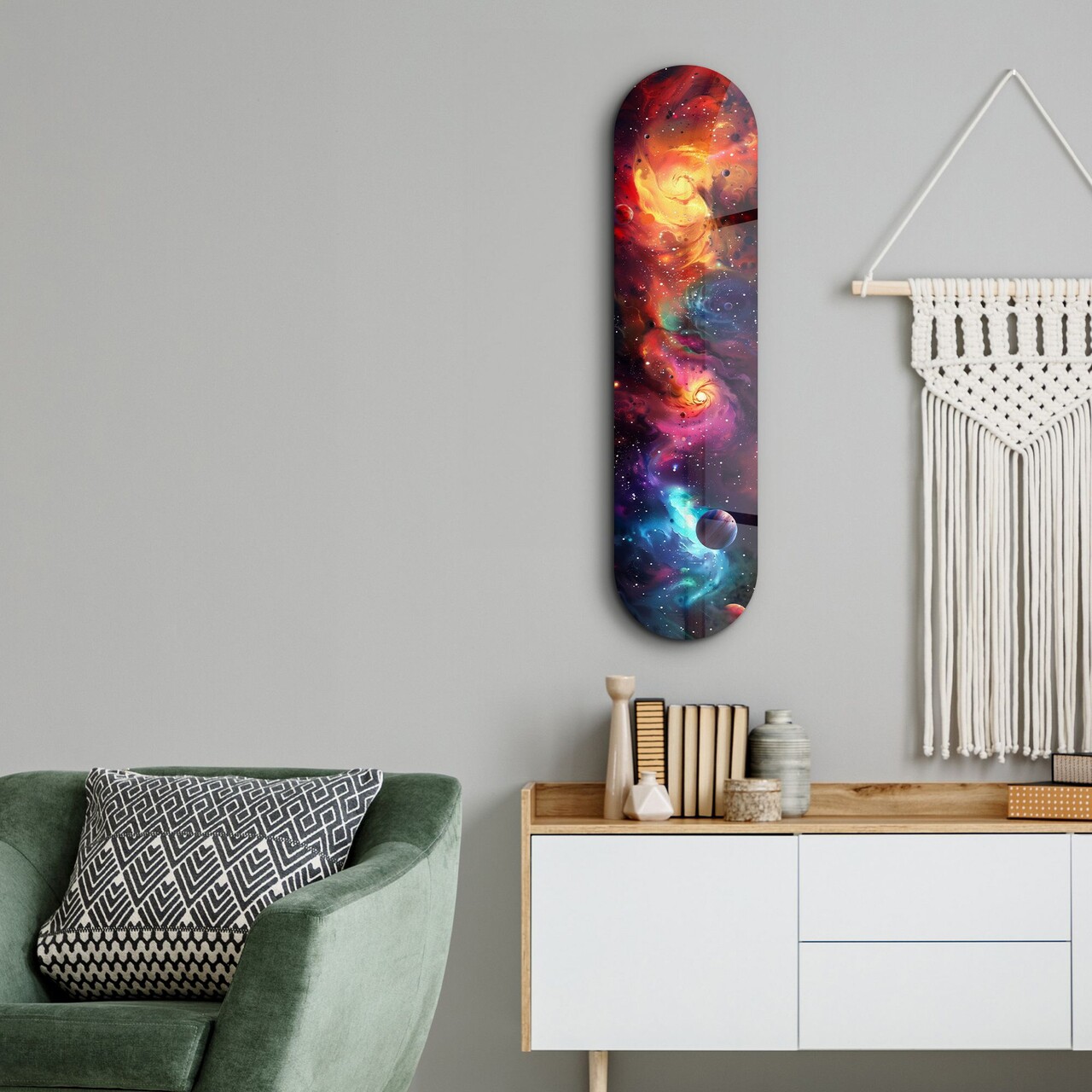 Tablou decorativ, Colorful Space v2, Dimensiune: 20 x 80 cm, Multicolor - view 5