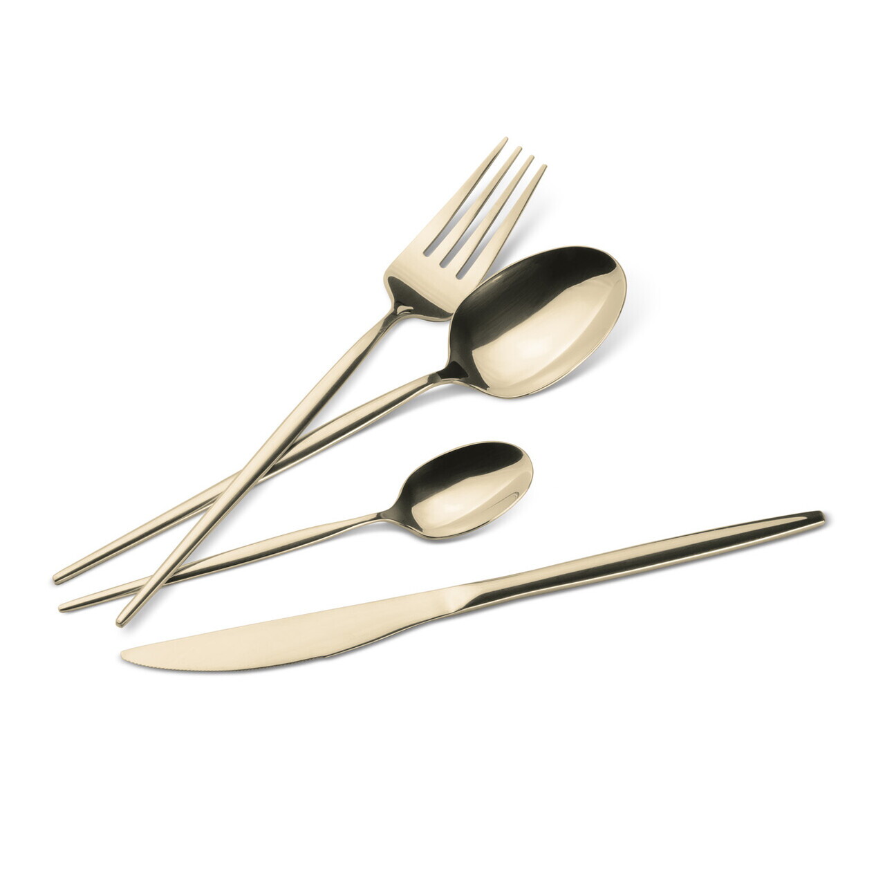 Set tacamuri 24 piese Berlinger Haus, Cutlery, model rotunjit, inox, sampanie - imagine 7