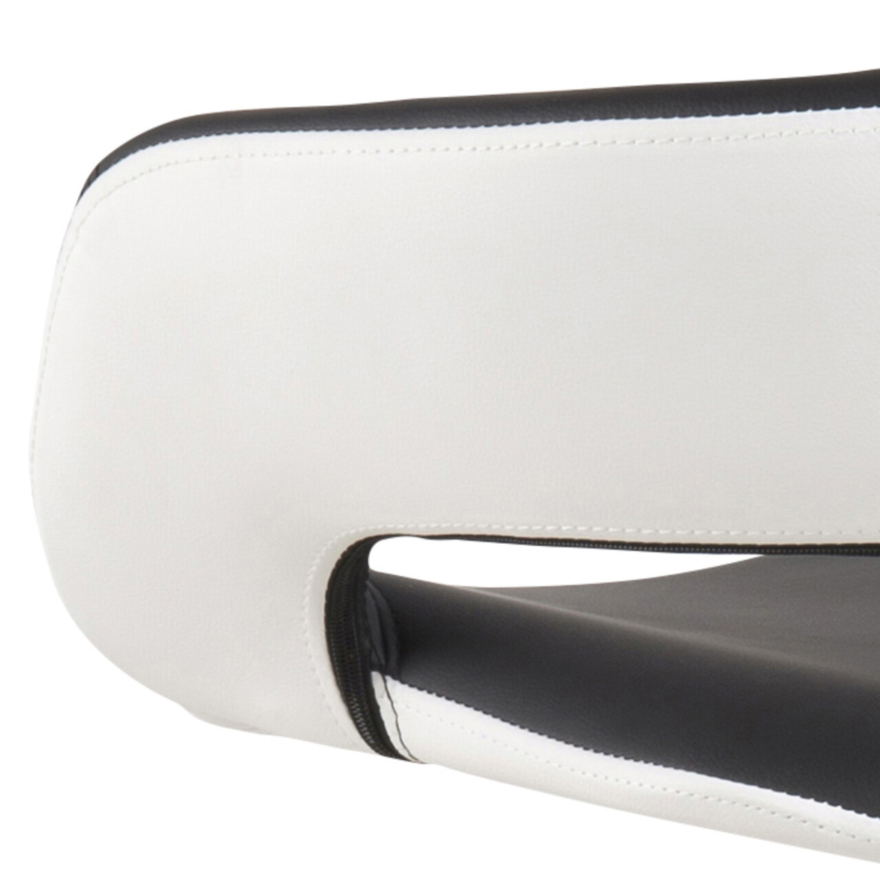 Scaun de bar Grace, Actona, 54.5x48.5x101 cm, rotativ, piele ecologica/otel, negru - view 3