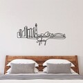 Decoratiune de perete, Sydney, Metal, Grosime: 2 mm, Negru
