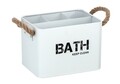 Cutie depozitare pentru baie, Wenko, Gara, 4 compartimente, 13 x 12.5 x 19 cm, 2.37 L, metal, alb/negru