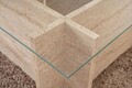 Masuta de cafea, Nordure, Vetrino, 105x40x65 cm, Sticla temperata , Travertin