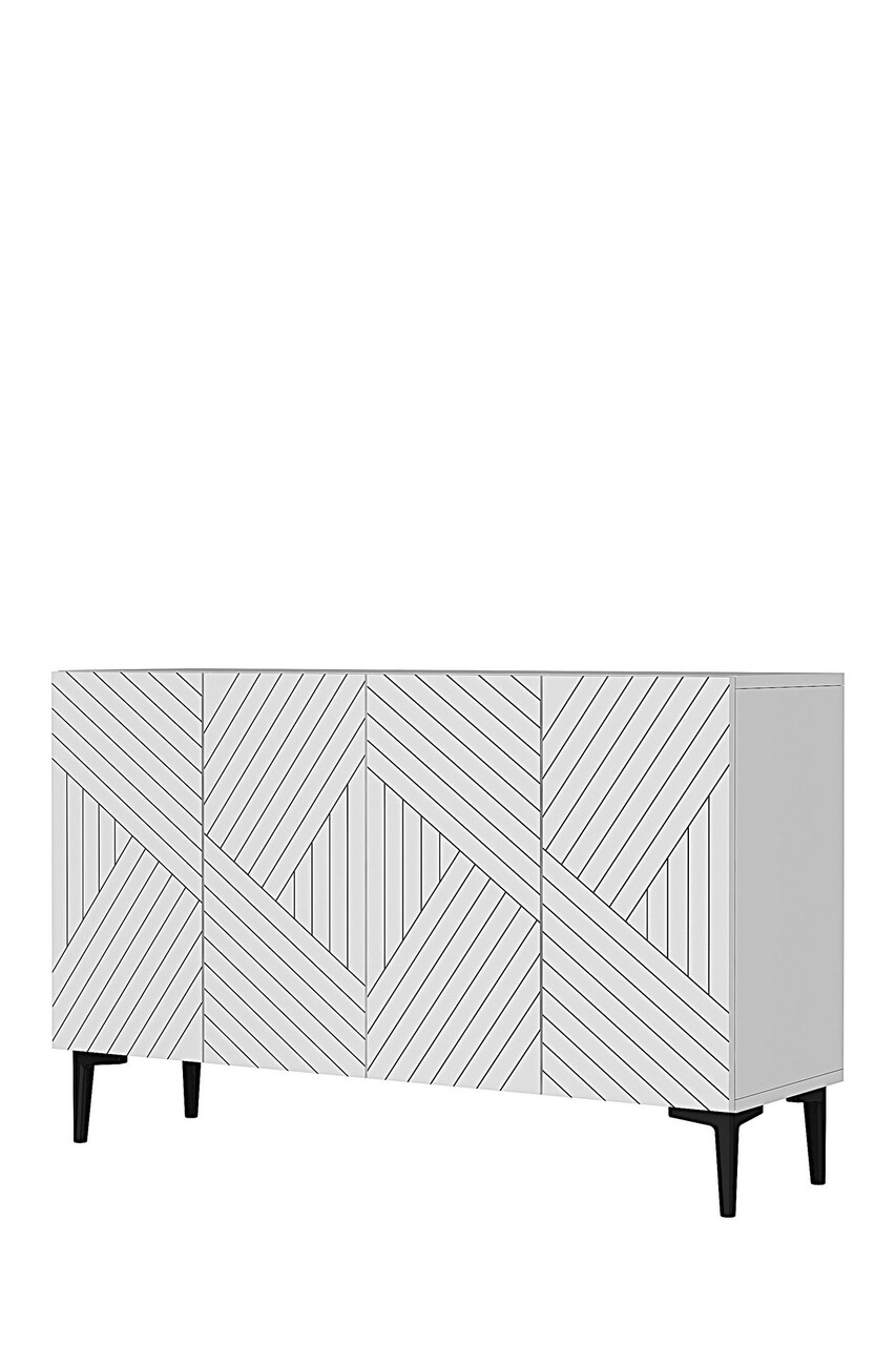 Consola, Hanah Home, Ferro 120, 120x75x32 cm, Alb - view 5
