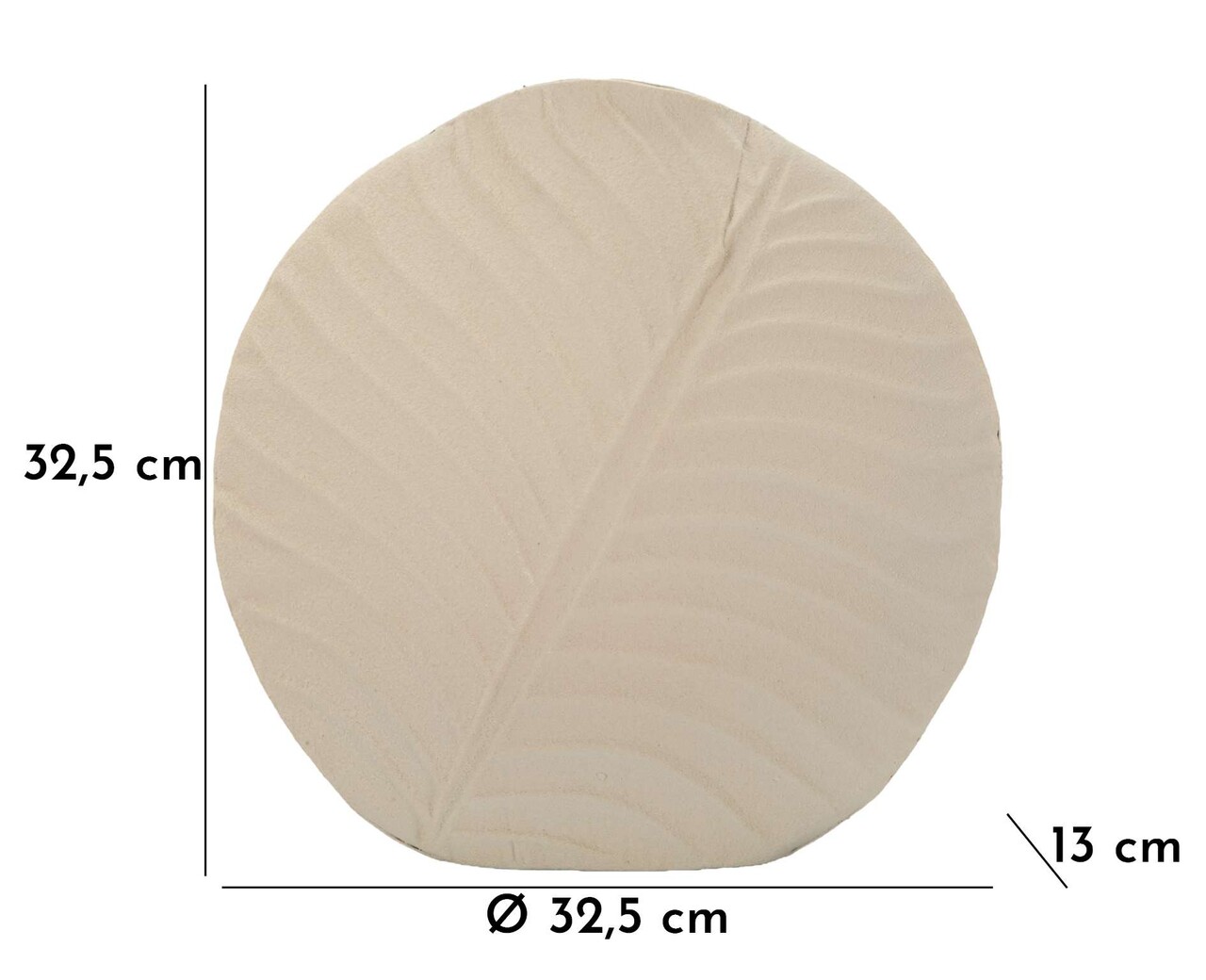 Vaza decorativa Dune, Mauro Ferretti, 32.5x32.5 cm, fier, crem - 2 | YEO