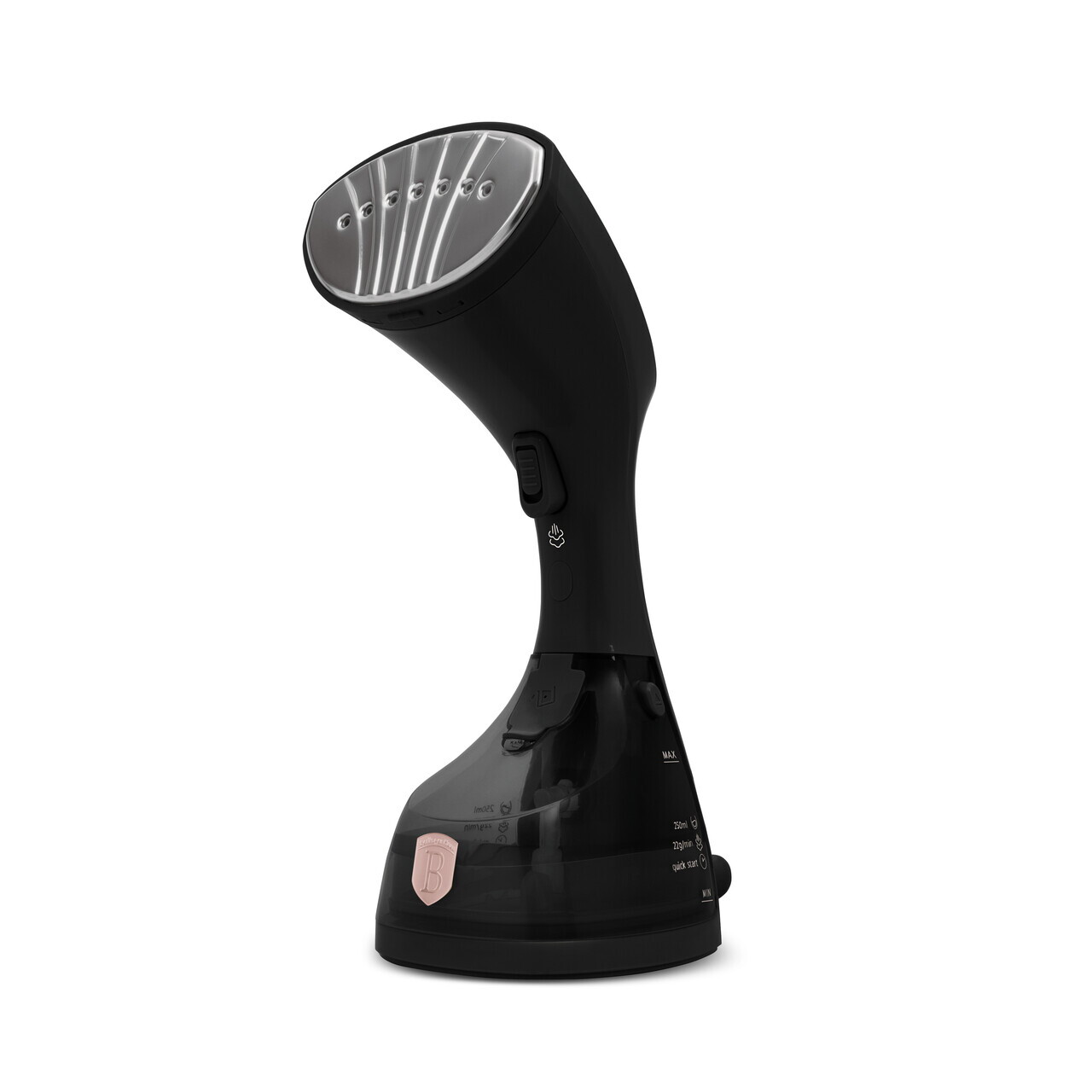 Aparat de calcat vertical Berlinger Haus, Black Rose, 1500W, inox, negru - imagine 5