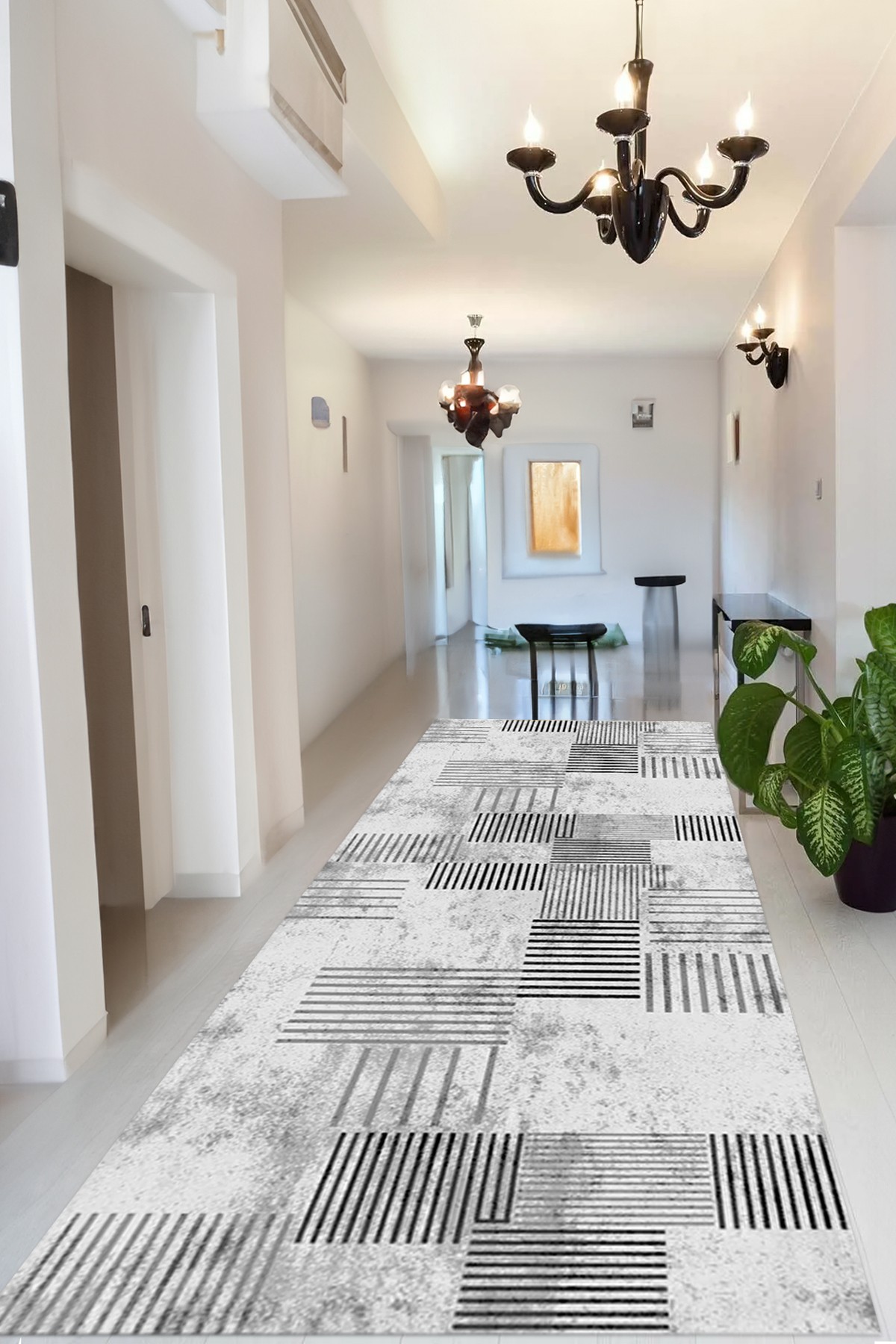Covor, CLR-7194-YOLLUK-28, 120x250 cm, Poliester, Gri