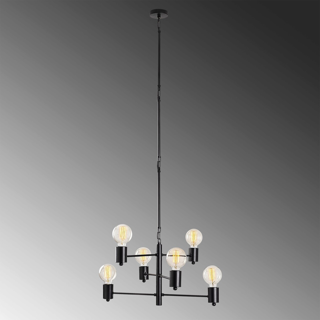 Lustra, Opviq, 892OPV1769, Metal, Negru
