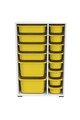 Dulap multifunctional, Estella, Rine 2D4K8U, Alb / Galben / 