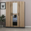Dulap pentru haine, Minerva, Kale Oak, 135x190x52 cm, PAL, Stejar
