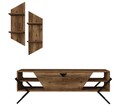 Mobilier pentru living Prego, Tera Home, 3 piese, 140x34.8x49.2 cm, maro