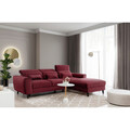 Coltar extensibil dreapta 4 locuri ELTAP, Foble, 267x196x100 cm, lemn/poliester, rosu