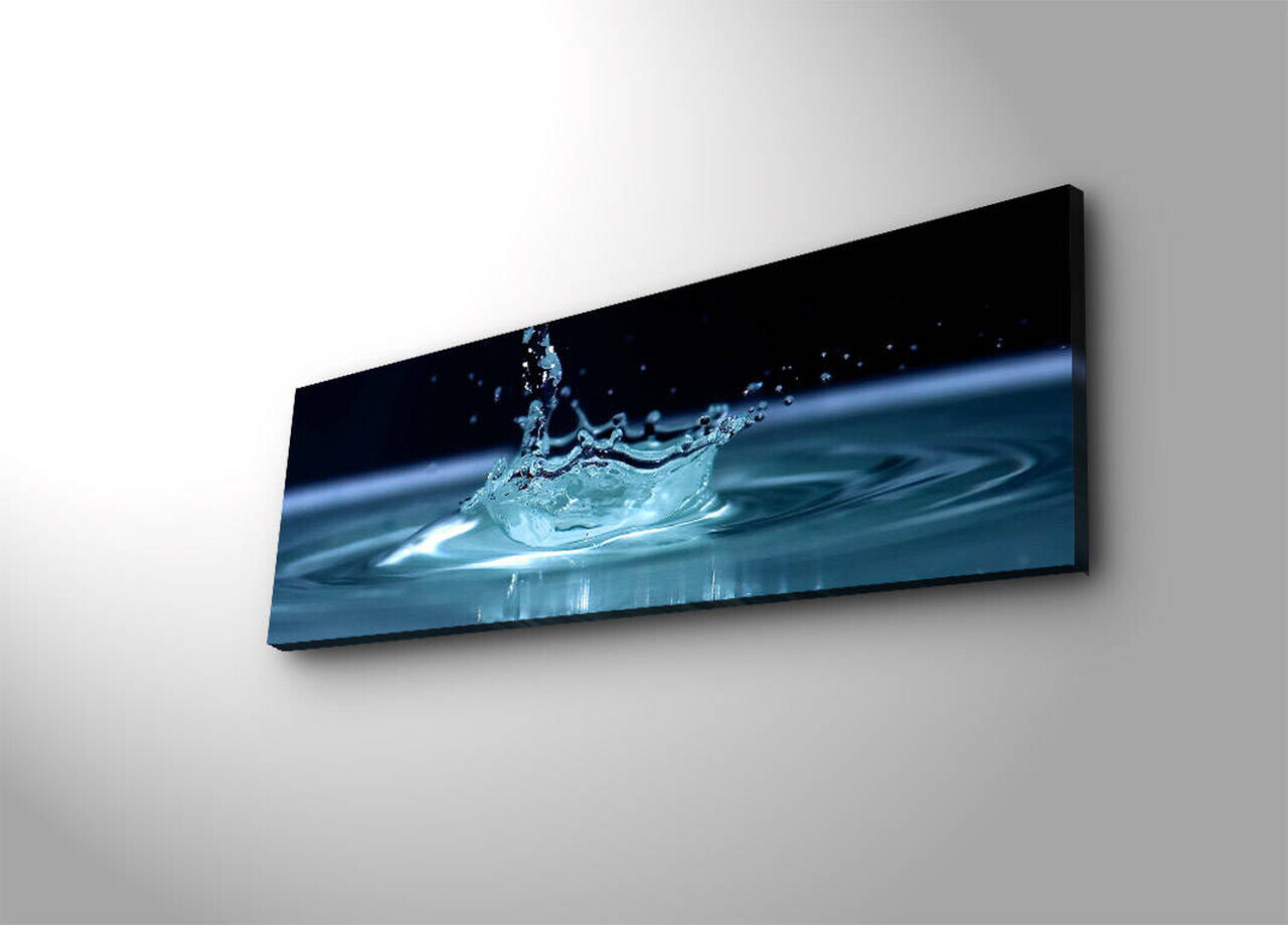 Tablou decorativ cu lumina LED, 3090DACT-41, PÂNZĂ DIN PIELE ÎNTOARSĂ, 30 x 90 cm, Multicolor — imaginea 4