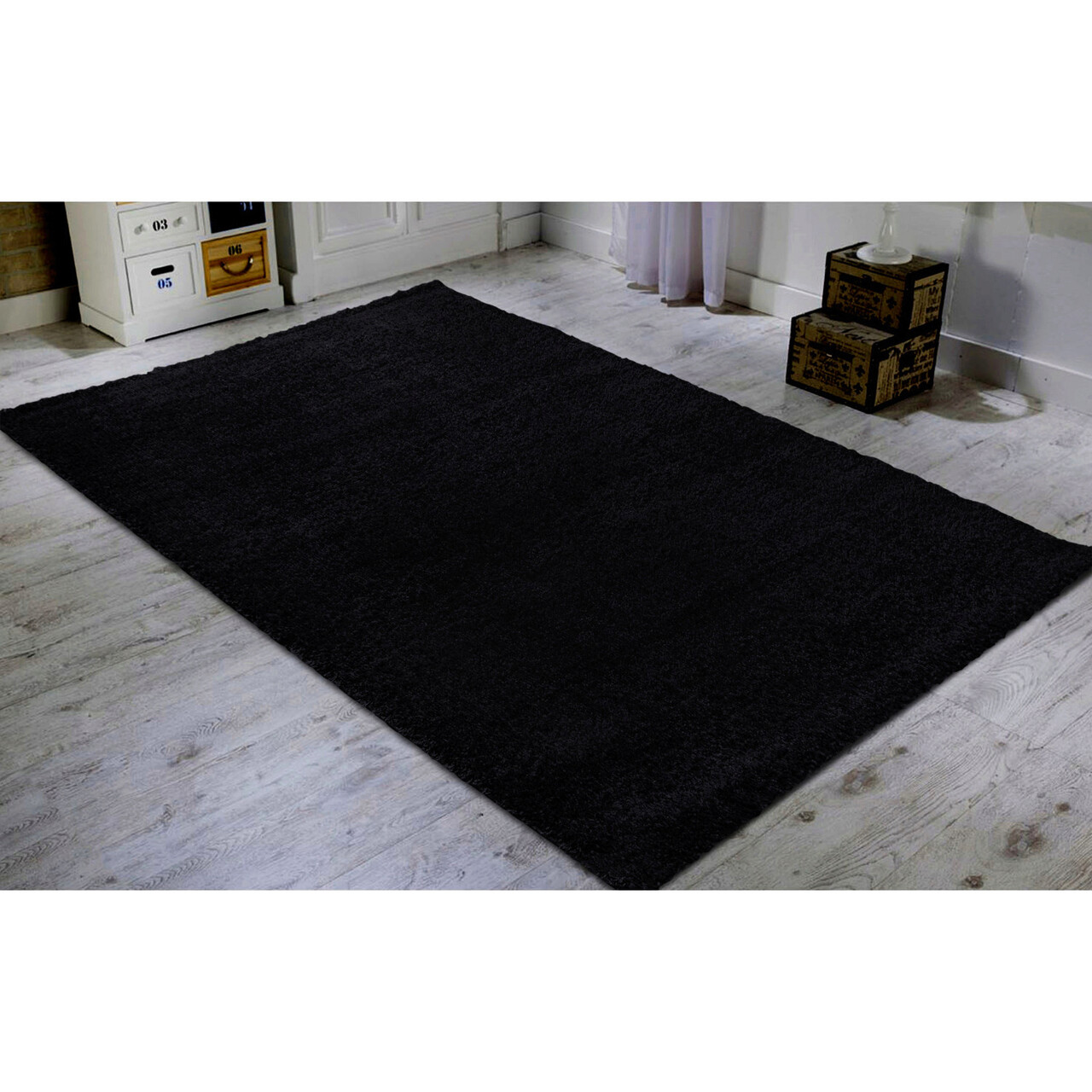 Covor, 9000NM, 160x230 cm, Polipropilena, Negru