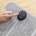 Aparat de masaj electrostimulator pentru talpi si picioare Foosage, InnovaGoods, cu baterii, 31 x 29 cm, gri/negru