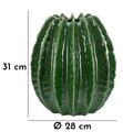 Vaza decorativa Cactus Ball, Mauro Ferretti, 28x31 cm, ceramica, verde