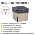 Dezumidificator, Wenko, Cube 1000 g, 16.5 x 15.7 x 16.5 cm, plastic, bej
