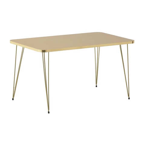 Masuta de cafea Natural Golden, InArt, 90x49x50 cm, fier/MDF