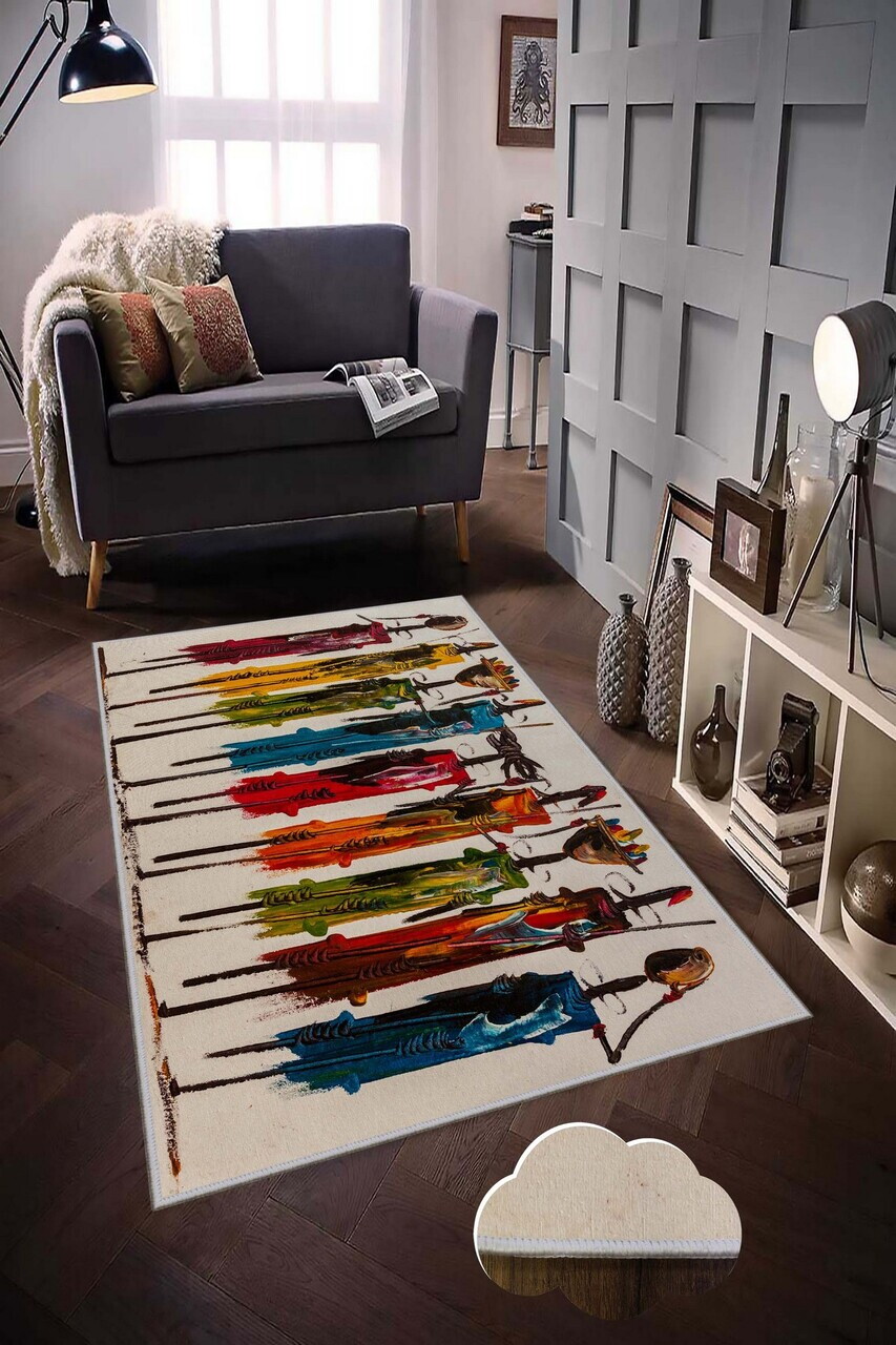 Covor Hmnt47 100x150 cm Poliester Multicolor