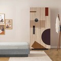 Dulap pentru haine, Vella, Lidya 2 -969, 90x192x52 cm, PAL, Sonomo