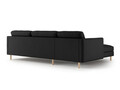 Coltar stanga 4 locuri, Eden, Micadoni, 286x150x90 cm, catifea, negru