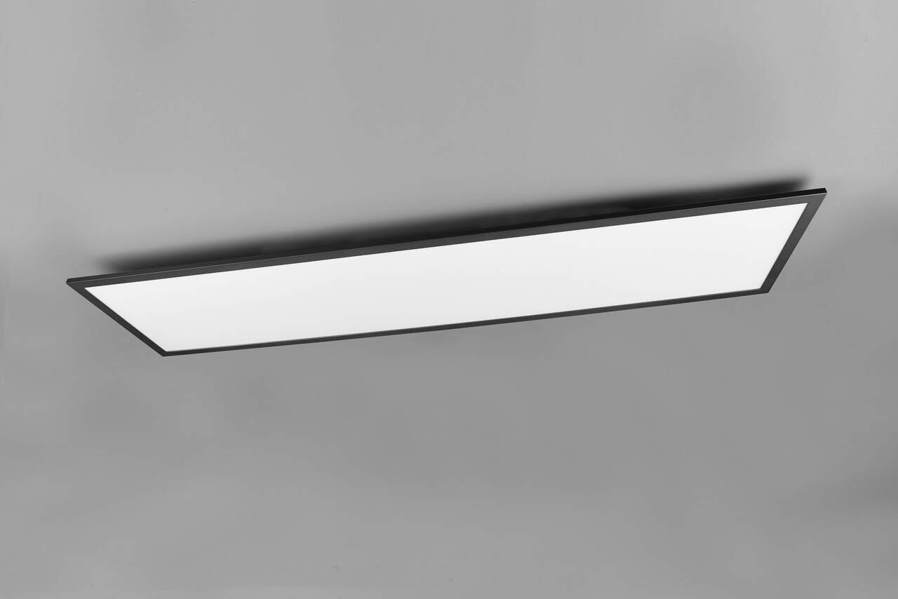 Plafoniera Alpha, RL, 119.5x29.5x5 cm, 34W, 1x SMD LED, metal, negru mat