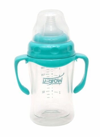 Biberon pentru 0-3 luni, U-grow, 120 ml, sticla mezoni.ro