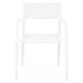 Scaun suprapozabil, Soria, 59.5 x 55 x 85.5 cm, aluminiu, alb