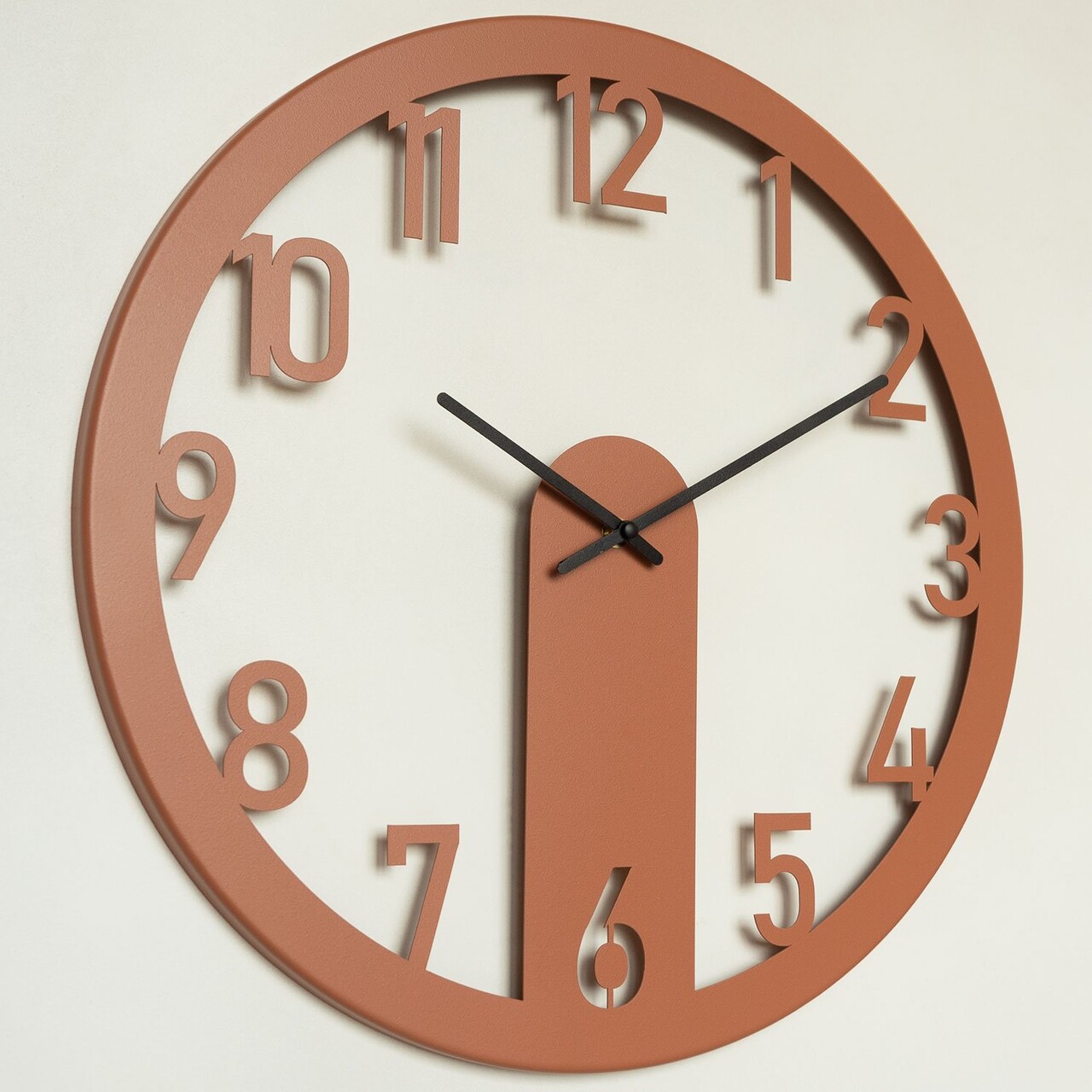 Ceas de perete, Mood Metal Wall Clock, Dimensiune: 48 x 48 cm, Rosu - view 3
