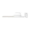 Set organizator chiuveta si dozator sapun 4 piese, Brabantia, SinkStyle Mineral, 75x13x15 cm, plastic/inox, alb