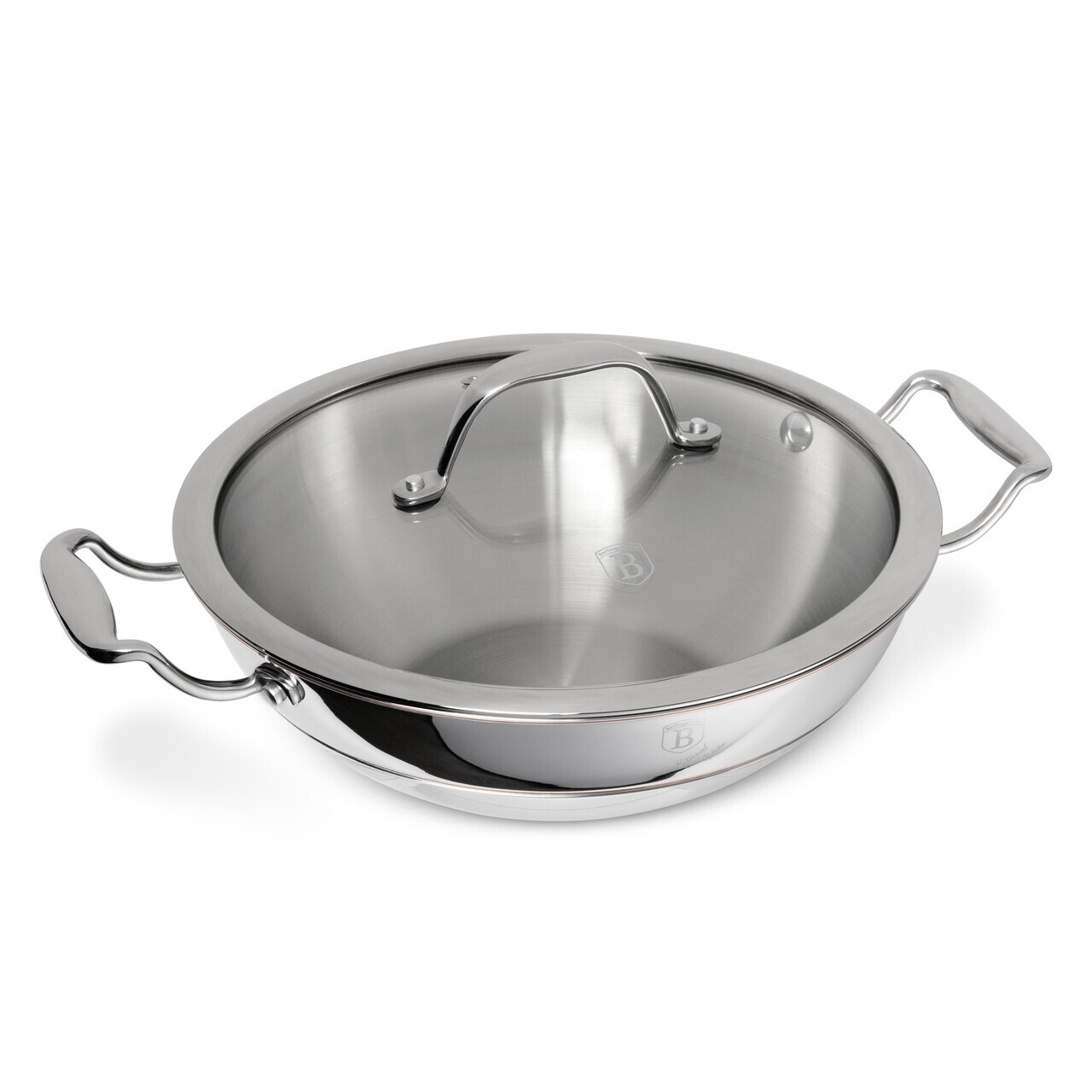 Tigaie Wok cu capac Berlinger Haus, Copper Touch, 24 cm, inox, argintiu - imagine 9