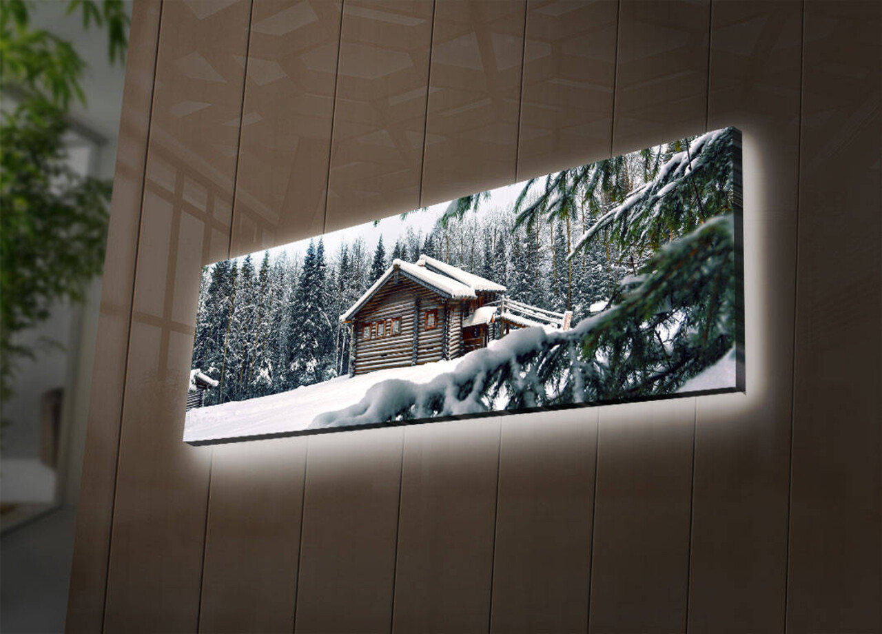 Tablou decorativ cu lumina LED, 3090DACT-34, 30 x 90 cm, Multicolor - view 3