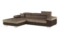 Coltar extensibil stanga 4 locuri ELTAP, Armd-17, Armando, 289x203x85 cm, lemn/poliester, bej inchis/maro