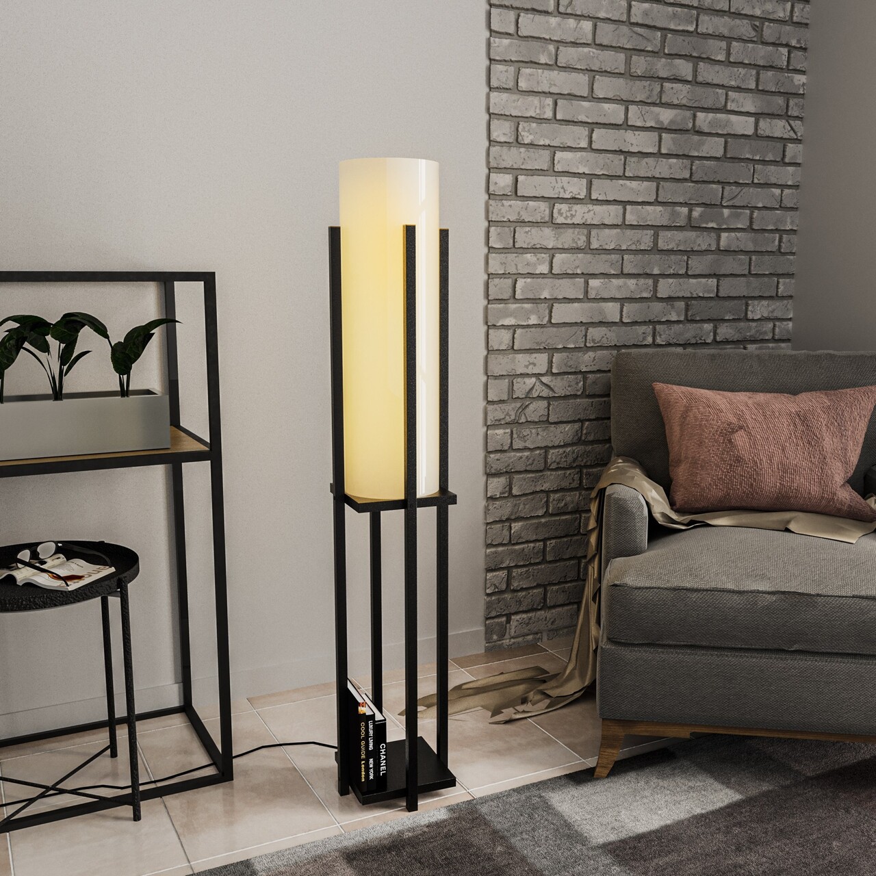 Lampadar, L'essentiel Maison, 892OPV1163, Negru - view 2