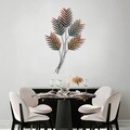 Decoratiune de perete, Toona Sinensis 2, Metal, Dimensiune: 72 x 108 cm, Multicolor