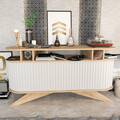 Bufet, Retricy, Stor, 150x43x75 cm, PAL, Stejar / Alb