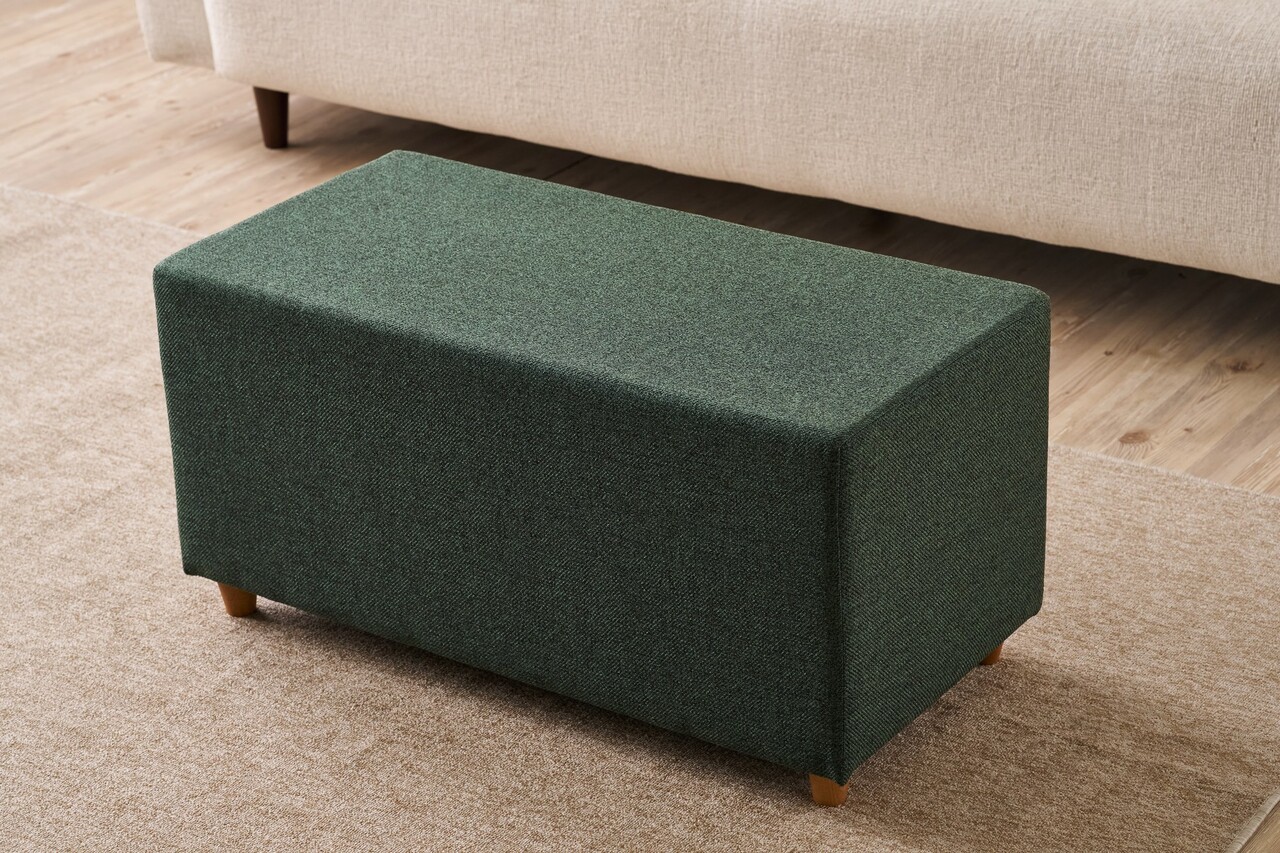 Taburet, Atelier del Sofa, 825BLC5183, Lemn, Verde - view 2