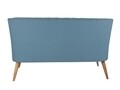 Canapea fixa Lamont, Zeon, 2 locuri, 140x74x80 cm, lemn, albastru inchis
