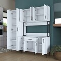 Dulap multifunctional, Rani, JE133, 180x198 cm, PAL, Alb