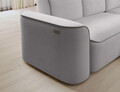 Coltar dreapta 4 locuri ELTAP, Ume, 287x190x88 cm, lemn/poliester, gri deschis/gri