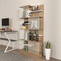 Corp biblioteca, Zena Home, Arya, 80x160x24.6 cm, PAL, Stejar / Alb