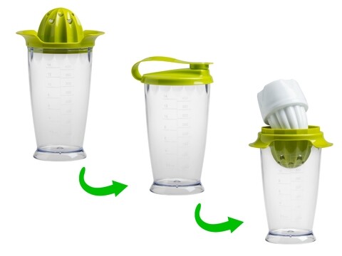 Poza Storcator portabil pentru citrice si rodii, 3in1, Brandani, 400 ml, alb/verde