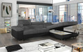 Coltar extensibil dreapta 4 locuri ELTAP, Armd-06, Armando, 289x203x85 cm, lemn/poliester, gri deschis/negru