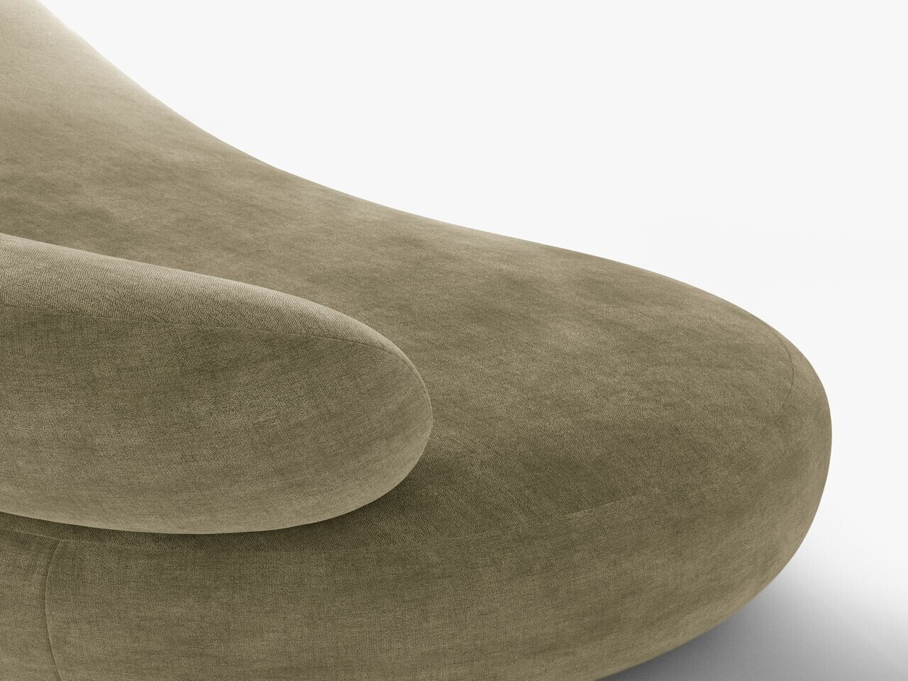 Fotoliu rotativ, Aura, Micadoni Home, 84x91x73 cm, tesatura Chenille, verde oliv deschis — imaginea 7