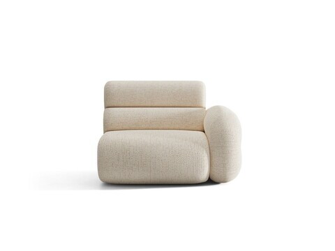 Modul canapea dreapta 1 loc, Neo, Micadoni Home, 110x100x83 cm, tesatura Chenille Silencio, bej deschis