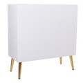 Bufet inferior Creaciones Meng, 80x36.5x85.5 cm, MDF, alb/auriu