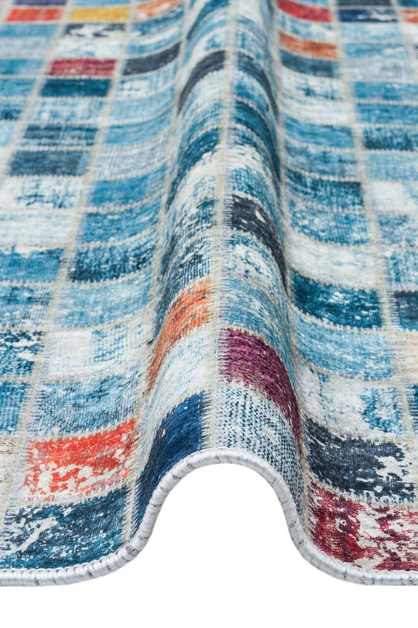Covor, Sno 204, 80x150 cm, 100% Bumbac/Poliester, Albastru - 3 | YEO