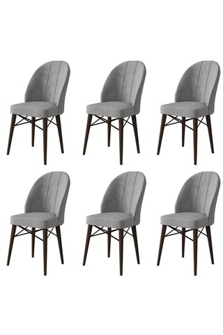 Set de scaune, Charlotte, Ritim, Metal, Gri/Maro
