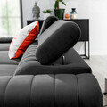 Coltar extensibil stanga 3 locuri ELTAP, LT-04VE, Grayson, 278x205x92 cm, lemn/poliester, gri