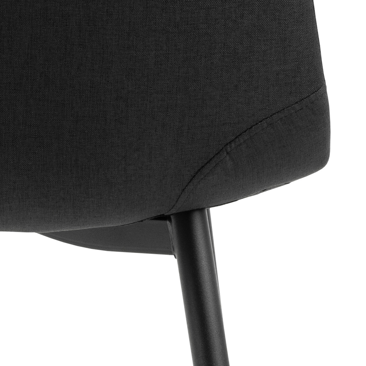 Scaun Celia, Actona, 44x54x86 cm, poliester/otel, negru