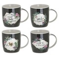 Set 4 cani Love, InArt, 340 ml, portelan